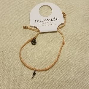 Pura vida silver Bitty Lightning Bolt charm